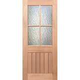 Half French 4L-VGroove Entrance - Toughened Flame