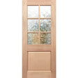 Half French 6L1P Entrance Door made of solid maple timber with gluechip glass