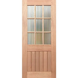 Half French 9L-VGroove Entrance Door in Narrowline profile, featuring nine glazed panels over a vertical groove timber base