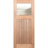 Hampton-1G-VGroove Entrance Door made of solid maple timber with 6.5mm Hush Clear noise control glass