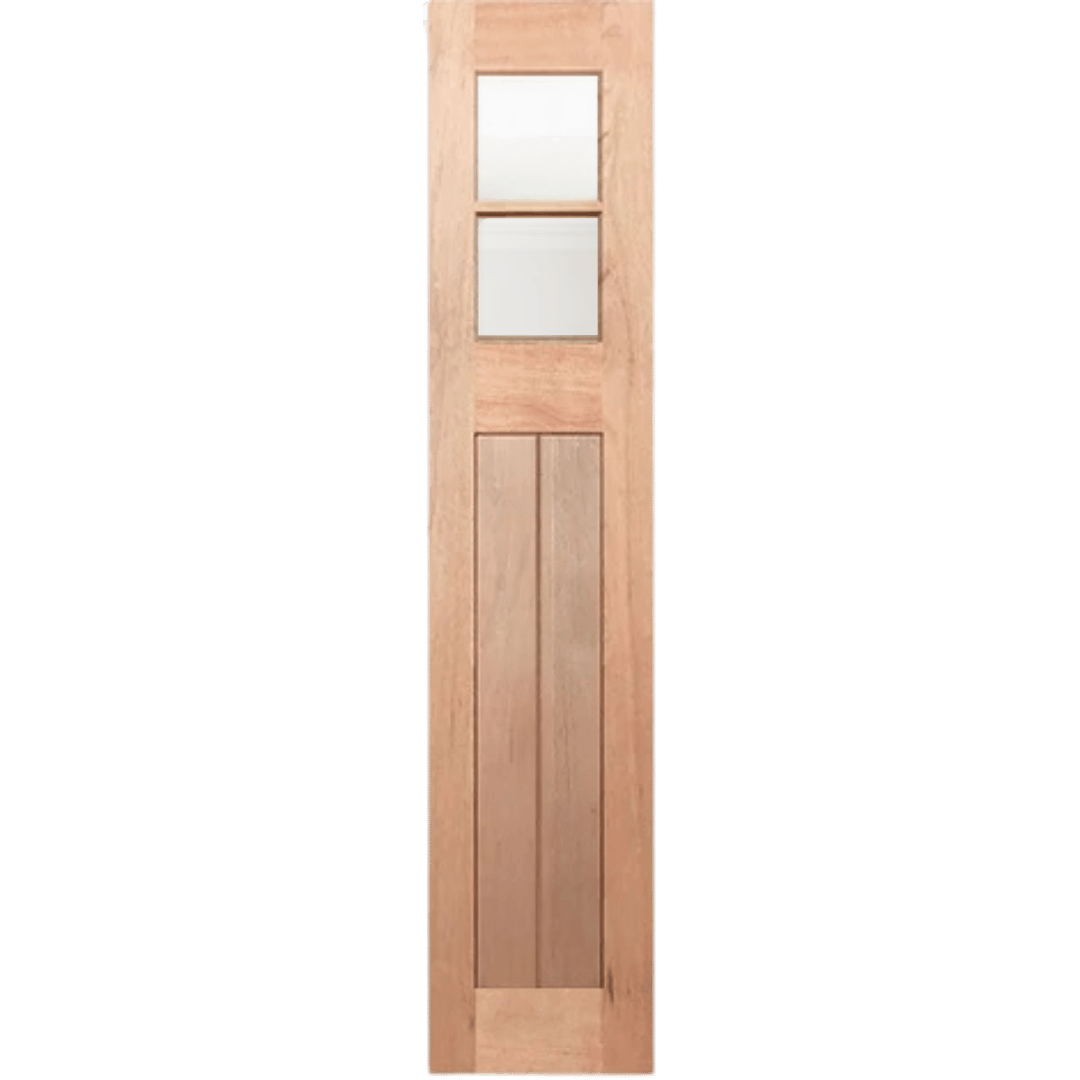 Wooden door with two glass panels on a transparent background Hampton_6L_SL_Entrance_Tanslucent