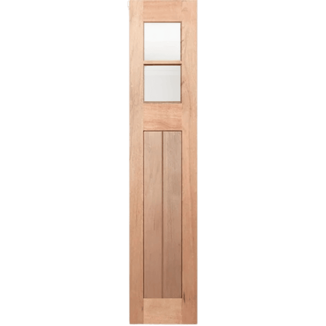 Wooden door with two glass panels on a transparent background Hampton_6L_SL_Entrance_Tanslucent
