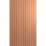 Wooden panel with vertical slats on a green background Hume_LinearEntranceXLR500_SlicedPacificMaple