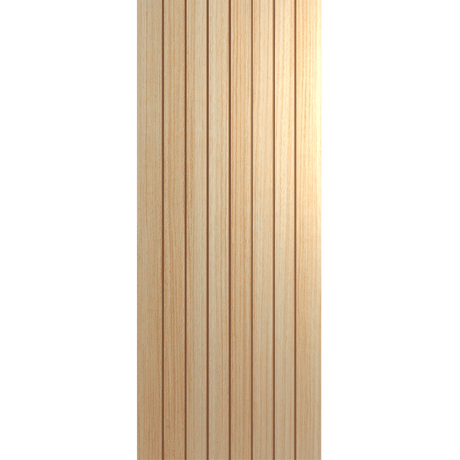 Vertical wooden panel on a green background Hume_LinearEntranceXLR500_TasmanianOak