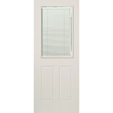 Corinthian Interblind IBP 2 entrance door with built in aluminium blinds inside the glass, shown closed