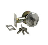 Zanda Jura single cylinder deadbolt lock featuring a round rose and included bolt
