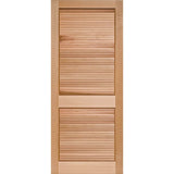 LF Closed Louvre door made to measure showing fixed timber blades in solid timber construction
