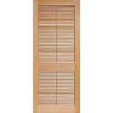 LF Open Louvre solid timber internal door showing angled horizontal slats