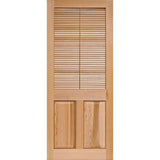 LP Open Louvre solid timber internal door with fixed open slats and a bottom panel