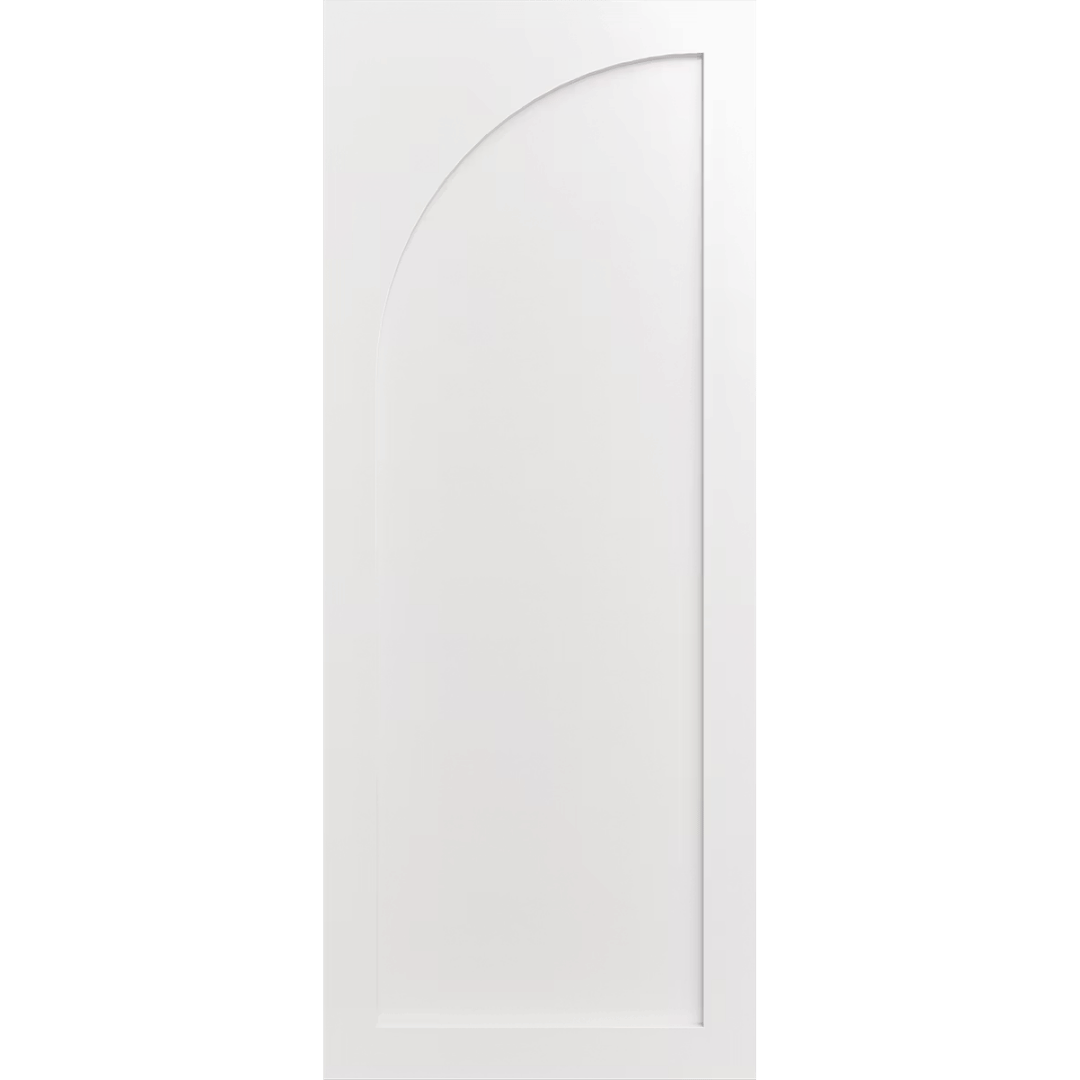 White door with an arch facing left. LUX10L-Inlay
