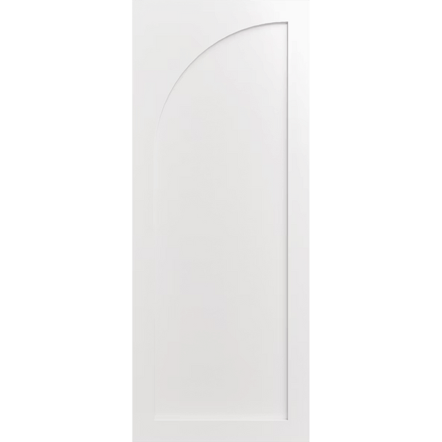 White door with an arch facing left. LUX10L-Inlay
