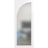 Frosted glass door with arch top on a white frame. LUX10L-Translucent