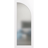 Frosted glass door with white frame. LUX10R-Translucent
