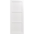White door with three panels. LUX3-Inlay