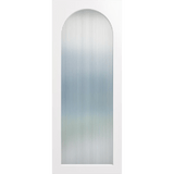 White door with a large arched glass panel. LUX8-NarrowLines