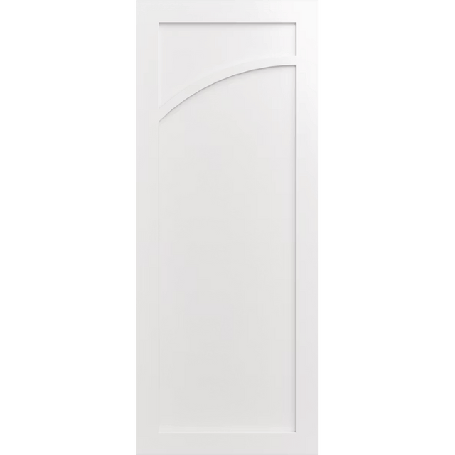 White door with an arch fcing left . LUX9L-Inlay