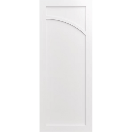 White door with a geometric design. LUX9R-Inlay