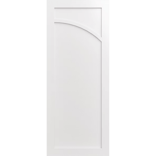 White door with a geometric design. LUX9R-Inlay