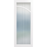 White door with a glass panel. LUX9R-NarrowLines.