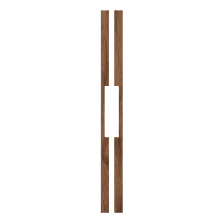 Wooden door handle on a transparent background. LongEmberwoodPair