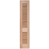 Wooden shutter with slats on a transparent background.Louvre2sidelight