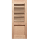 Wooden door with a louvered design on a transparent background. Louvre3