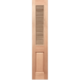 Wooden shutter with slats on a transparent background. Louvre3sidelight