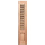 Wooden shutter with slats on a transparent background. Louvre5sidelight