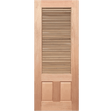 Wooden door with slatted design on a transparent background. Louvre6