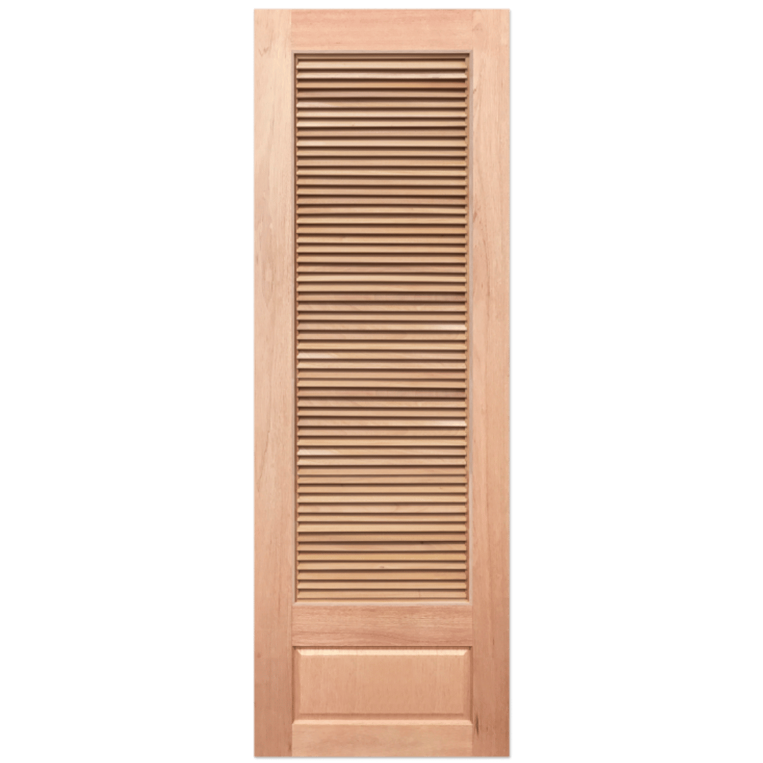 Wooden shutter with slats on a transparent background. Louvre7