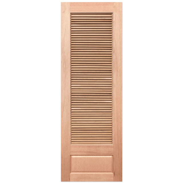 Wooden shutter with slats on a transparent background. Louvre7
