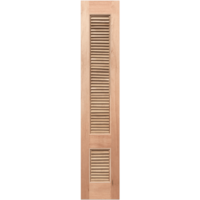 Wooden shutter with slats on a transparent background. Louvre8sidelight