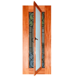 Maldives 2-in-1 timber door, interior view with glass panel open