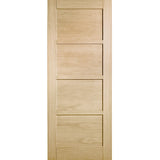 Corinthian Moda White Oak AMOD4 internal door showing stile and rail joinery with a light timber veneer