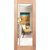 CD-1S Modern Entrance Door featuring solid maple timber and 5mm toughened clear glass