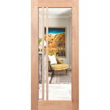 CD-2S Modern Entrance Door with 5mm toughened clear glass and maple solid timber