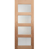 Four Seas OWT-044G Entrance Door in Translucent finish, showcasing solid engineered Meranti timber construction
