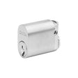 Zanda oval cylinder lock in satin chrome finish