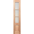 Paddington 3L SL solid maple timber sidelight with double-glazed translucent glass