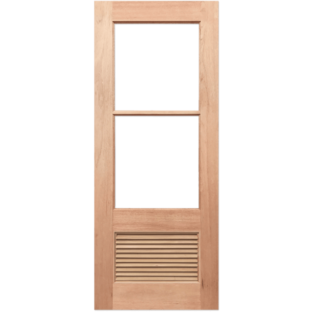 Wooden door with 2 glass panels. Paddington2L-LV