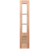 Wooden door with 3 glass panels. Paddington3L-LVSidelight