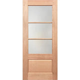 Paddington 3L Entrance Door made of solid maple timber with double-glazed translucent glass panels