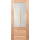 Crown Paddington 4L-1 entrance door with translucent glazing and solid maple timber finish