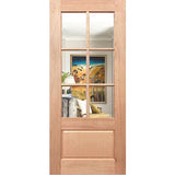 Paddington 6L Entrance Door made of solid maple timber with six clear glass panels