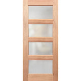 Regal 4G entrance door with four translucent glazed panels and solid maple timber frame
