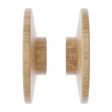 Two wooden door handles on a transparent background. RoundAmericanWhiteAshPair