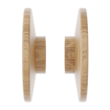Two wooden door handles on a transparent background. RoundAmericanWhiteAshPair