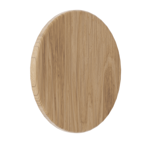 Round wooden door handles on a transparent background. RoundAmericanWhiteAshSingle