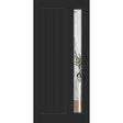 Parkwood Strata DG 11T aluminium entrance door in Matt Black with Clear glass