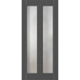 Parkwood Strata 2L aluminium entry door in Matt Monument with translucent glass